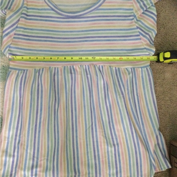 Haptics Striped Top with Flutter Sleeves NEW Size XL (12-16) - Picture 4 of 5